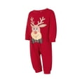 thumbnail image 4 of Elippeo Family Matching Christmas Pajamas Set Deer Head  Plaid Print Holiday Pajamas Sleepwear Dad Mom Kids PJs, 4 of 10