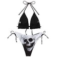 thumbnail image 3 of DHFJKG Bikini Swimsuits For Women Two Piece Set Side Tie Halter Triangle Top Thong Bottoms Summer Pool Party Outfit Trendy Beachwear, 3 of 4