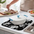 thumbnail image 2 of Pioneer Flower Floral Print Pattern Dish Drying Mat for Kitchen 1 Pack, Ultra Absorbent Microfiber Dishes Drainer Mats,16"x18", 2 of 6