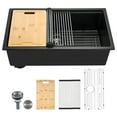 thumbnail image 1 of VEVOR 30 inch Granite Kitchen Sink Undermount Single Bowl Drop-In Basin for RV Bar, 1 of 9