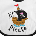 thumbnail image 4 of Inktastic Lil' Pirate Pirate Ship, Pink Bandana Boys or Girls Baby Bib, 4 of 4