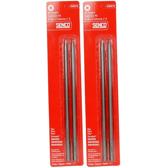 Senco EA0315#2 Square Duraspin Drive Bits - 2 Pack