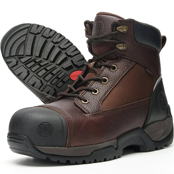 Icyclemart WAMSOFT Work Boots for Men, 6" Composite Toe Mens Work