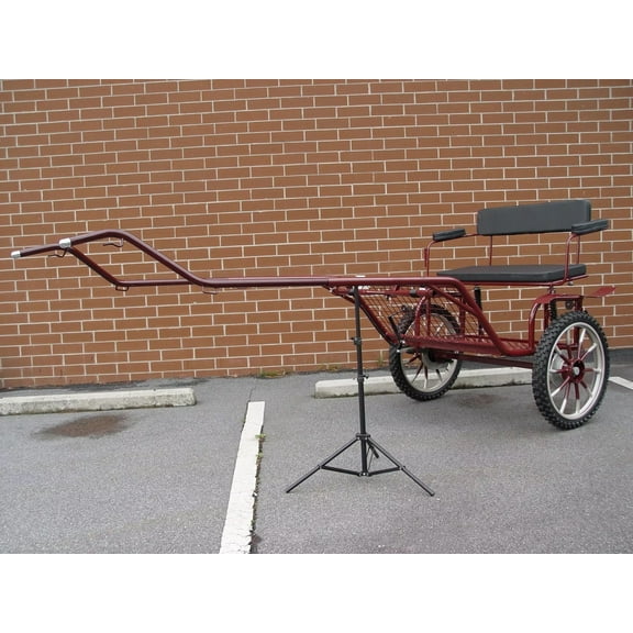 2-Wheel Horse Drawn Carriage / 2-Wheel Cart for Horses and Large Ponies, Wheel Size-29” Color-Burgundy