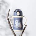 thumbnail image 1 of 240ML Stainless Steel Thermos Cup Anti Choke Outdoor Straw Vacuum Insulated Cup(Blue), 1 of 4