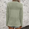thumbnail image 4 of Duoif Cardigan Sweaters for Women Lightweight Spring Cardigan Mid Sleeve Coat Oversized Open Front Weave Cardigan Womens Sweaters Light Green M, 4 of 6