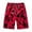 Red, variant on Mens Hawaiian Tropical Swim Trunks Elastic Waist Drawstring Swim Shorts Summer Quick Dry Beach Casual Shorts with Pockets