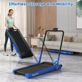 thumbnail image 2 of Superfit 3-in-1 Folding Treadmill with Smart Apps Remote Control LED Display and Speakers Blue, 2 of 9