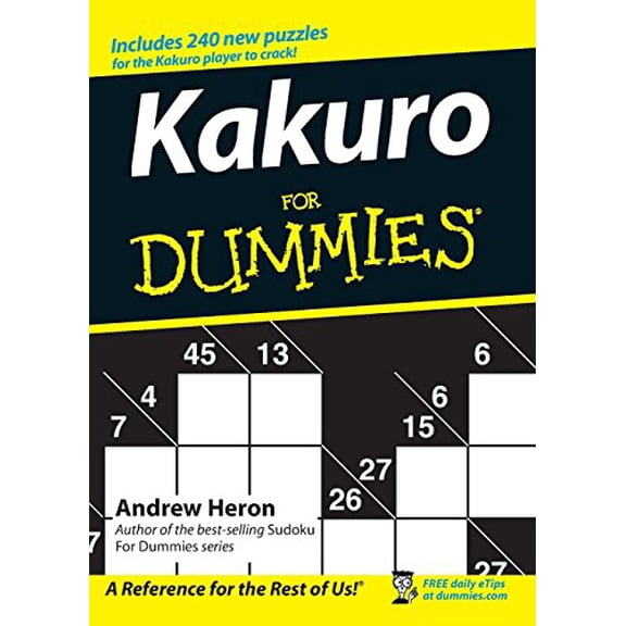 Pre-Owned Kakuro for Dummies (Paperback) by Andrew Heron