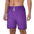 thumbnail image 2 of Gaeub Glitter Purple Mens Swim Trunks Stretch Beach Shorts Quick Dry for Men Swim Shorts Swimwear with Pockets- 3X-Large, 2 of 9