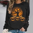 thumbnail image 6 of Wensltd Women Graphic Tees Halloween Tops Casual Fall Long Sleeve Pullover Tops, 6 of 6