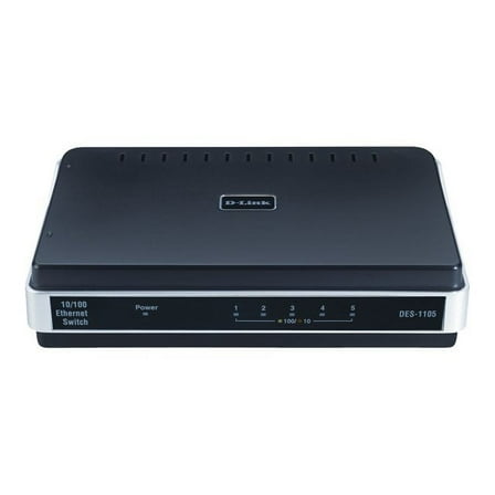 D-Link DES 1105 Desktop Switch - Switch - unmanaged - 5 x 10/100 - desktop