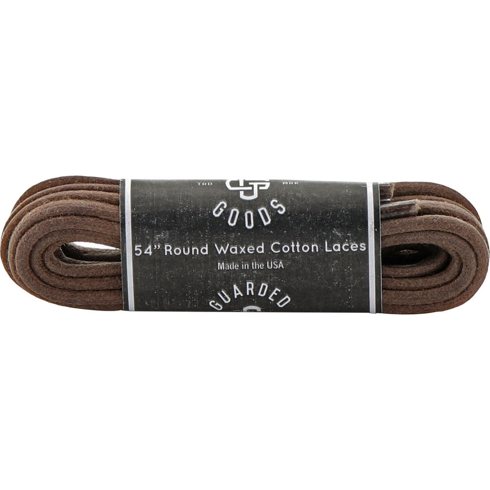Round Cord Waxed Boot Laces 54" Brown