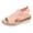 Pink, variant on Rokment Womens Platform Wedge Gladiator Sandals Stylish Comfortable Elastic Mesh Espadrilles Memory Foam Chunky High Heels Athletic Slip on Walking Summer Shoes Beige Size 6
