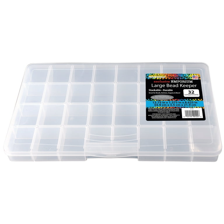 White Plastic 32-Compartment Drawer Organizer