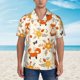 thumbnail image 2 of Balery Flower Fox Camisas hawaianas de manga corta para hombre, camisas playeras de corte holgado, camisas de vacaciones con botones,Small, 2 of 7