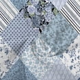 thumbnail image 6 of Davulos Patchwork Quilt Set Twin Size,2 Pieces Blue Floral Plaid Design Summer Bedspread Coverlet Set Soft Microfiber Reversible Lightweight Bed Cover for All Season, 6 of 8