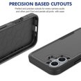 thumbnail image 2 of Allytechgroup Compatible for Apple iPhone 16, Rugged Shockproof Military Grade Protection Dual Layers Hard PC TPU Phone Case for iPhone 16, Black, 2 of 5