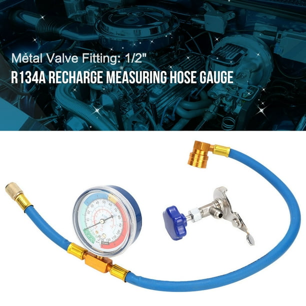 Refrigerant Recharge Hose, R134A R12 Air Conditioning Recharge Kit High Pressure Resistant
