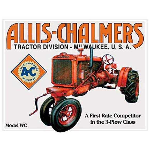 Allis-Chalmers Tin Metal Sign : Model WC Tractor