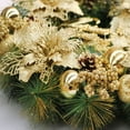 thumbnail image 5 of Coronas navideñas　2 piezas Corona decorativa para puerta de entrada con piñas, letrero de Feliz Navidad para fiesta en casa al aire libre, 5 of 5
