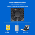 thumbnail image 2 of 5V USB Powered 120mm 1800PRM Gaming PC Fan 1 Speed Portable Cooling Fan Suitable for Tablet TV Receiver Router 2 Fan, 2 of 8
