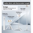 thumbnail image 3 of Trípode, palo de selfie para teléfonos móviles, soporte integrado de 60 pulgadas, control remoto inalámbrico integrado, portátil y escalable para iPhone y Android de 4 - 7 pulgadas, 3 of 7