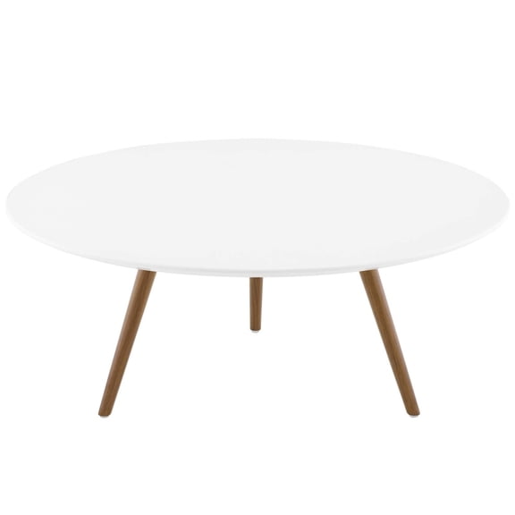 Modway Lippa 36" Round Wood Coffee Table with Tripod Base