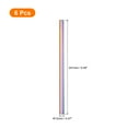 thumbnail image 2 of Unique Bargains 6Pack Reusable Metal Straws, 9.5' Stainless Steel Drinking Straw (0.5' Wide, Straight, Colorful), 2 of 7