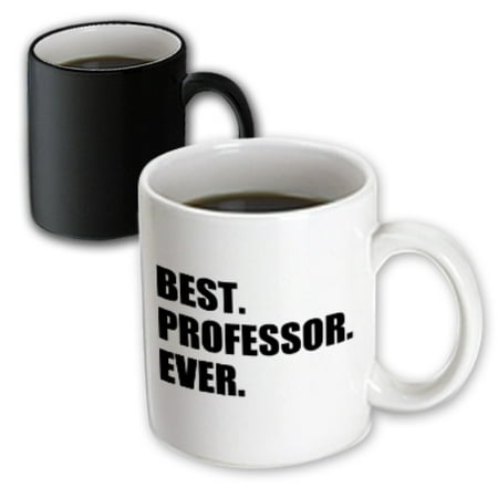 3dRose Best Professor Ever, gift for inspiring college university lecturers, Magic Transforming Mug,
