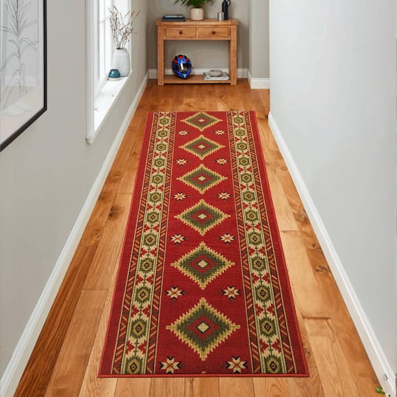 Custom-Sized Slip-Resistant Hallway Rug with Low Pile Design Absorbent, Stain-Resistant, and Washable. Perfect for Entryways, Hallways, Kitchen 36 in