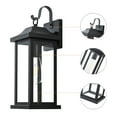 thumbnail image 3 of C Cattleya 2-Pack Matte Black Outdoor Wall Lights With Clear Tempered Glass, 3 of 8