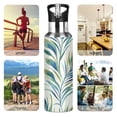 thumbnail image 7 of Yayeee 33oz Insulated Water Bottle Double Wall Stainless Steel with Flip Straw Lid, Peacock Feather, 7 of 7