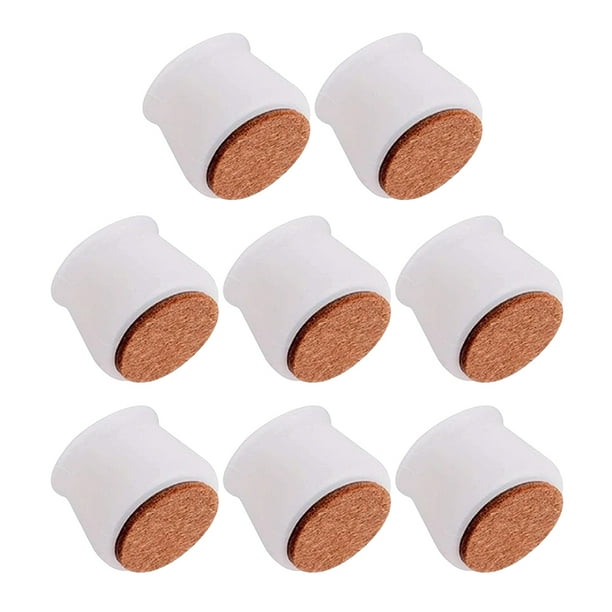 8 fundas de silicona para patas de silla con almohadillas de fieltro, protectores de suelo elásticos para superficies resbaladizas, protectores de muebles antideslizantes de seguridad