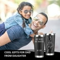 thumbnail image 3 of Gifts for Dad from Daughter - Dad Birthday Gift from Daughter - Dad Gifts for Fathers Day - Funny Gifts Ideas for Papa, Father, Step Dad, New Dad, First Time Dad To Be, Husband, Men - 20 OZ Tumbler, 3 of 6