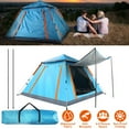 thumbnail image 5 of Xilee 1/2/3/4 /5 Person Pop-Up Camping Tent,Fast Cabin Tent with Instant Setup Tent, Weatherproof Tent Easy Quick Set Up & Pop Up with Rainfly Backpack for Family Camping,Blue, 5 of 7