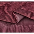 thumbnail image 5 of Chezmoi Collection Lux 3-Piece Burgundy Velvet Comforter Set King Size, All Season Lush Plush Velvet Bedding Set with Soft Washed Microfiber Reverse, 5 of 9