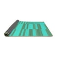 thumbnail image 2 of Ahgly Company Indoor Round Abstract Turquoise Blue Modern Area Rugs, 4' Round, 2 of 4