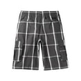 thumbnail image 2 of Ma Croix Men's Checkered Loose Fit Plaid Cargo Shorts, 2 of 7