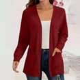 thumbnail image 2 of Women Lightweight Cardigan Long Sleeve Open Front Casual Sweater with Pockets Plus Size Trendy Fall Outwear, 2 of 7