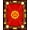 Red Yellow Black, Pattern 4, variant on ODIKA Alfombra Gamepad Motif Border Icons Gamer Glowing Cracked Field Stain Resistant Low Profile for Dorm Room, Small Living Apartment