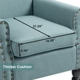 thumbnail image 6 of DREAMSIDEA Morden Accent Chair Upholstered Armchair for Living Room Bedroom, Light Blue, 6 of 6