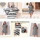 thumbnail image 2 of Vestido túnica de talla grande Agnes Orinda para mujeres, verano 2026, vestido casual de camiseta de manga corta a rayas 4X azul, 2 of 7