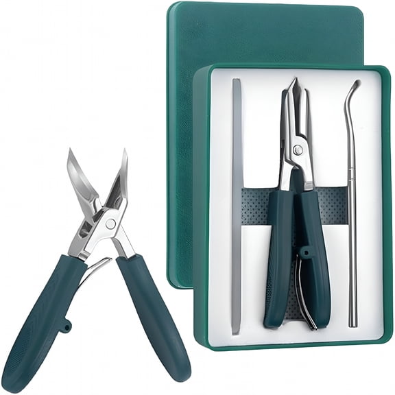 FACEGA Eagle Beak Angled Nail Clippers, Wide Jaw Opening Anti-Splash Slanted Nail Clipper, Super Sharp Oblique Nail Clippers Women Men