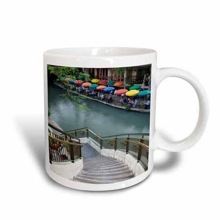 3dRose River Walk and San Antonio River, San Antonio, Texas - US44 AJE0039 - Adam Jones, Ceramic Mug, 11-ounce