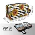 thumbnail image 4 of Goofa Cute Sunflowers Printed Toiletry Bag with Handle,Large Capacity Travel Makeup Cosmetic Bag for Women, Carry on Airport Airline Compliant Bag, 4 of 9