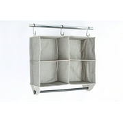 Better Homes & Gardens 4-Shelf Hanging Polyester and Cotton Closet Organizer with Hanging Rack