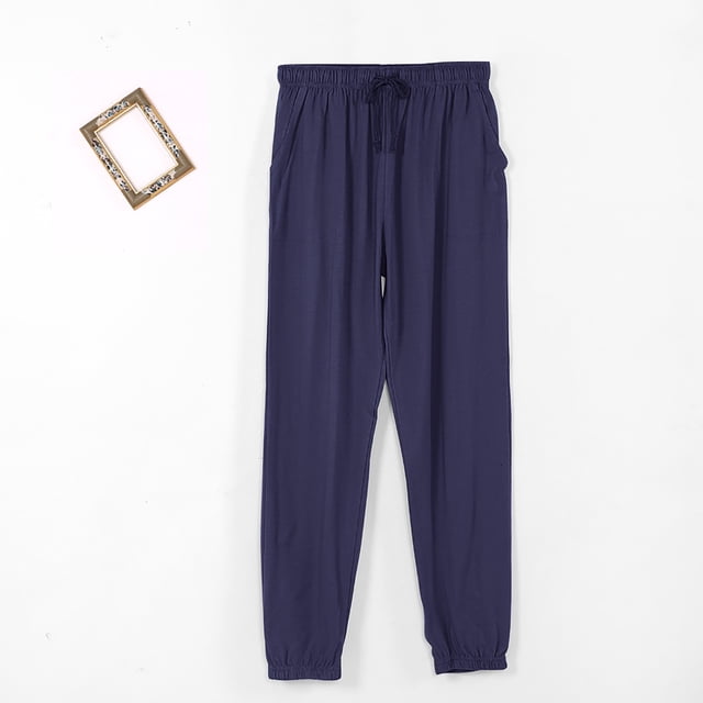 Casual Women's Loose Fitting Pants, Solid Color Four Season Home Clothes, Pocket Drawstring Design, Stretchy Comfortable Fabric, For Daily Wear, Versatile Outfit, Soft Cotton Blend, Easy Care,