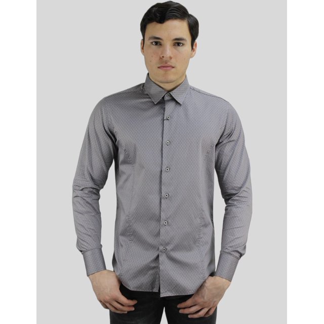 Camisa Formal Barabas Corte Slim Fit Manga Larga