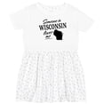 thumbnail image 3 of Inktastic Someone in Wisconsin Loves Me Girls Toddler Dress, 3 of 5